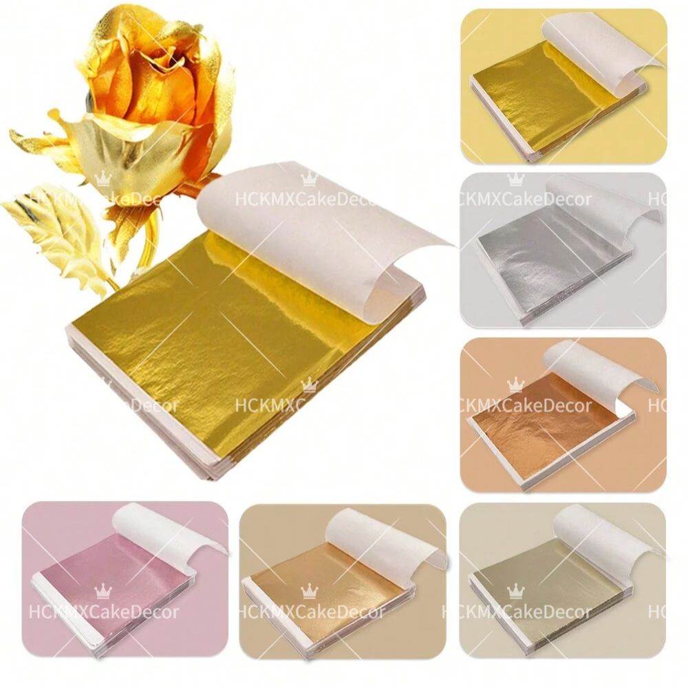 Ink Blotter Paper - 100 adet İmitasyon Altın Folyo Levhalar